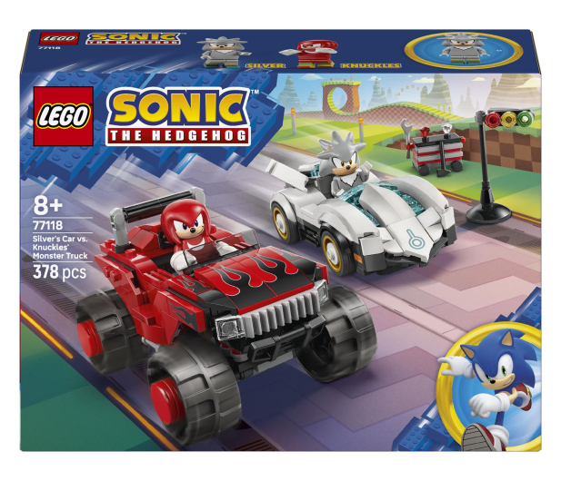 LEGO SONIC 77118 Silver w samochodzie kontra Knuckles w monster t - 1473587 - zdjęcie